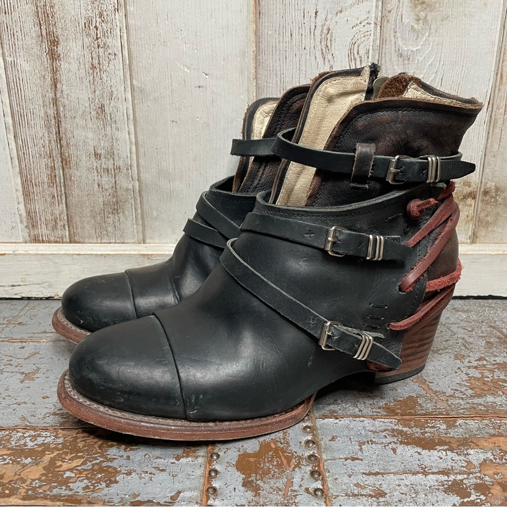 Freebird By Steven Crue Black Multi Leather Boots